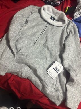 Spyder Men's Light Gray Pullover Fleece Hoodie